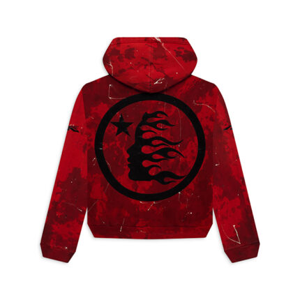 Sports Red Tye Dye Skull Hoodie